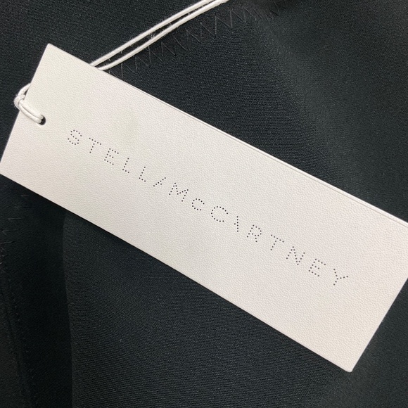 STELLA MCCARTNEY BLACK 2021 SCUBA SLEEVELESS SLIP MINI DRESS - Picture 5 of 6